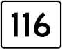 Route 116 marker