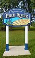 Pike River, Montérégie gateway sign on Quebec Route 133