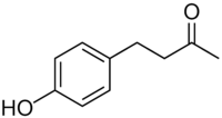 Structural formula of raspberry ketone