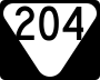 State Route 204 marker