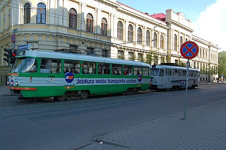 Tramvajs Krišjāņa Barona ielā Rīgā