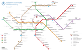 Netwerkkaart van de Metro van Wenen