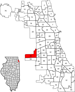 Location within the city of Chicago