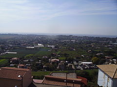 Vallericcia in una veduta dal centro storico di Ariccia.