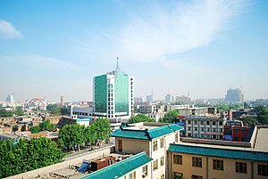 Panoramang urbano ng makabagong lungsod ng Anyang