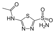 Estrutura química de Acetazolamida