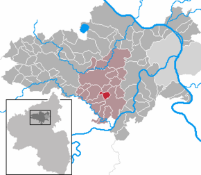 Poziția Gierschnach pe harta districtului Mayen-Koblenz