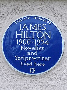 James Hilton Blue Plaque.JPG