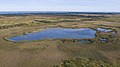 Heidelandschap met ven, midden op het eiland