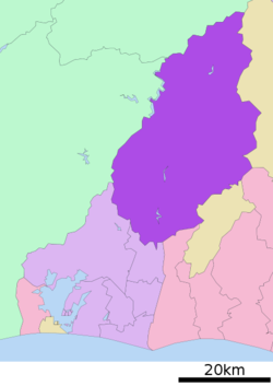 Location of Tenryū-ku in Shizuoka