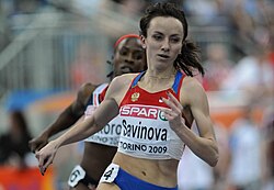 Maria Savinova i Turin 2009.