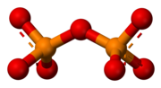 Modello ad asta e sfera dell'anione pirofosfato, P2O4−7