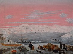 Matthias Stoltenberg: Udsigt til Vaagöen i Districtet Lofoten, 1837