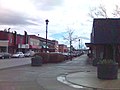 The main street in historic Cloverdale, a.k.a. "Main Street, Smallville." The Clova Cinema ("The Talon") is seen on the left and "Fordman's Hardware" is on the right.