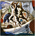 Image 22 Candido Portinari A preparatory study for Discovery of the Land, a mural in the United States Library of Congress Hispanic Reading Room, by Candido Portinari. Portinari was a Brazilian painter who was a prominent and influential practitioner of the neorealism style. The mural depicts two sailors who might have been found in either the fleets of Christopher Columbus or Pedro Álvares Cabral, and is part of a series of four that show the colonization of the Americas by Europeans. More selected pictures