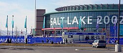 The Maverik Center in West Valley City, home of the Utah Grizzlies ice hockey team and the Salt Lake City Stars basketball team.