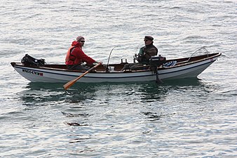 Fishing from a dory