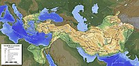 Map of Alexander's campaigns in Asia Minor and the Middle East