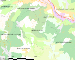 Albiez-le-Jeune - Localizazion