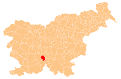 Location of the Municipality of Bloke in Slovenia