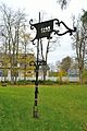 Weather vane in churchyard