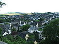 Ulmener Zentrum mit Marktplatz und Bürgersaal, von der Burg betrachtet