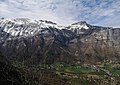 Le pic Saint-Michel (à droite) surplombant la vallée du Lavanchon.