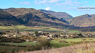 Le château des Templiers vu de Bugarach.