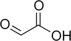 Structuurformule van glyoxylzuur