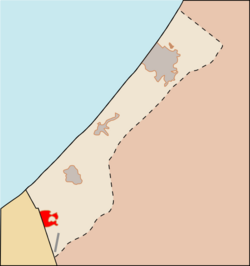 Location o Rafah in the Gaza Strip