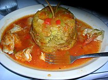 Mofongo is a fried plantain-based dish from Puerto Rico.