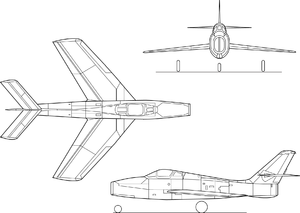 Republic F-84F Thunderstreak.