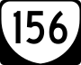 State Route 156 marker