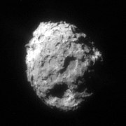 Comet Wild 2 as seen from Stardust on January 2, 2004