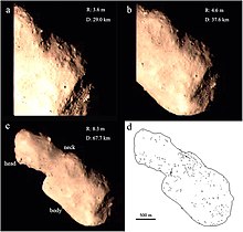 Images of Toutatis taken by Chang'e 2 probe