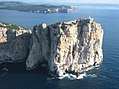 El cap de la Caça, vista aèria des del nord-oest