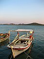 Alibey/Cunda Adası, bir balıkçı lokantasından görünüm