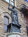 Donatello, Judit tranĉas la kapon al Holofernes, 1446-1460, Florenco, Palazzo Vecchio.