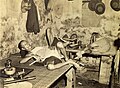 An opium den in the Chinatown, Kolkata, 1945