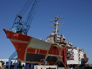 Будівництво есмінця «Фаррагут» (DDG-99).