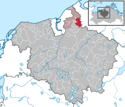 Läget för kommunen Blankenhagen i Landkreis Rostock