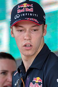 Kvyat under Malaysias Grand Prix 2015.