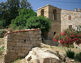 The bell tower of the village of Grossa