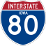 Interstate 80 (Iowa) route marker