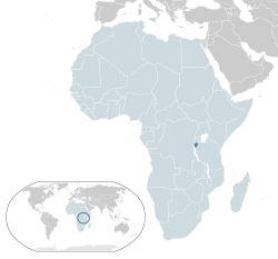 Ligging van Burundi