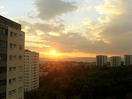 Sunset over Vénissieux