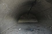 Das leere Innere des zweiten Bunkers, in dem Atomwaffen lagerten