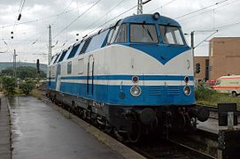 Ehemalige 228 757 im Einsatz bei einer Privatbahn (August 2005)