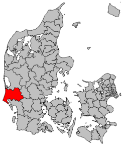 Kart over Varde kommune