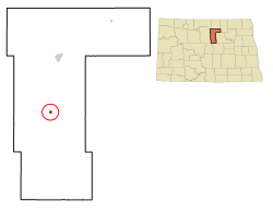 Location of Balta, North Dakota